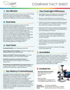 ClearLight Company Fact Sheet Thumb