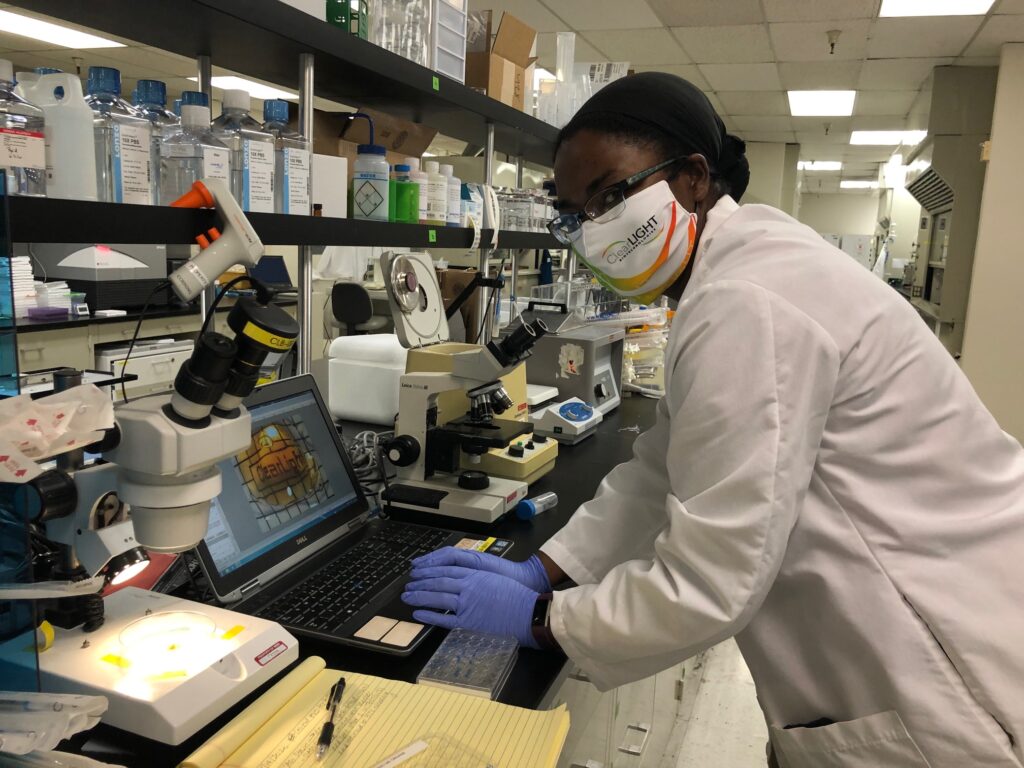 Dr. Sharla White in Lab